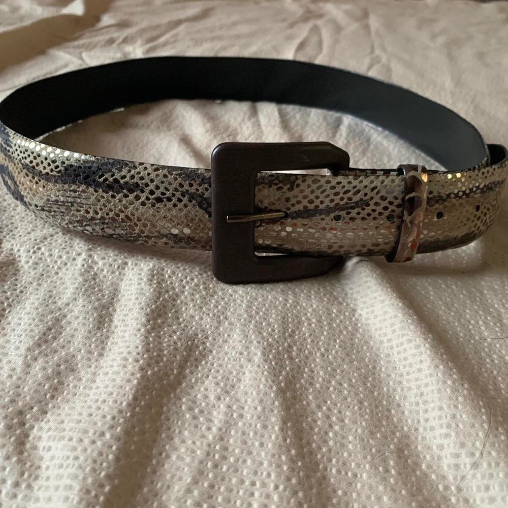 Genuine leather snake skin belt
